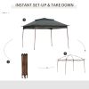 Outsunny 11' x 11' Pop Up Canopy, Outdoor Patio Gazebo Shelter with Removable Zipper Netting