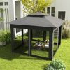 Outsunny 11' x 11' Pop Up Canopy, Outdoor Patio Gazebo Shelter with Removable Zipper Netting