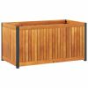 Garden Planter 33.5"x17.7"x17.3" Solid Wood Acacia and Steel