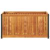 Garden Planter 33.5"x17.7"x17.3" Solid Wood Acacia and Steel