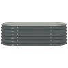 Garden Raised Bed 63"x31.5"x17.3" Galvanized Steel Gray