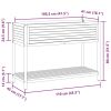 Garden Planter with Shelf 43.3"x17.7"x31.5" Solid Wood Acacia and Steel