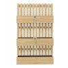 Outsunny 5 Box Raised Garden Bed with Trellis for Vine Flowers & Climbing Plants, 39" Tall Wall-Mounted Wood Planter Box Set with Adjustable Height
