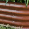 Outsunny 3.5' x 2' x 1' Galvanized Raised Garden Bed Kit, Outdoor Metal Elevated Planter Box with Safety Edging