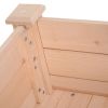 Outsunny Raised Garden Bed with Legs, 34" x 18" x 30", Elevated Wooden Planter Box, Self-Draining with Bed Liner for Vegetables, Herbs