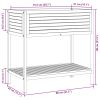 Garden Planter with Shelf 31.5"x17.7"x31.5" Solid Wood Acacia and Steel