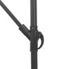 Garden Parasol with Steel Pole Brown 105.9"x105.9"x92.5"