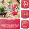 Gardening Work Gloves for Women. Breathable Flower Print 6 Pairs Medium Size
