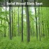 Garden Bench Chair Outdoor Wooden Loveseat with Iron Armrest