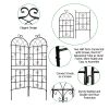 4 Pack Metal Garden Trellis 71" x 19.7" Rustproof Trellis for Climbing Plants Outdoor Flower Support Black