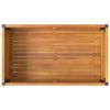 Garden Planter with Shelf 31.5"x17.7"x31.5" Solid Wood Acacia and Steel