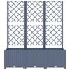 Garden Planter with Trellis Blue Gray 47.2"x15.7"x53.5" PP