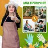 Pack of 12 Ladies Garden Gloves Assorted Floral Cotton Jersey Medium Size Yellow Breathable Gardening Gloves for Woman Resistant PVC Dotted Palm Glove