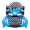 VEVOR 4-in-1 Baby Walker, Foldable Baby Activity Center with Wheels, Adjustable Height, Light, Steering Wheel