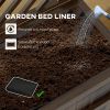 Outsunny Raised Garden Bed with Trellis for Climbing Plants, Vegetable, Grape Vines, Wood Planter with Legs