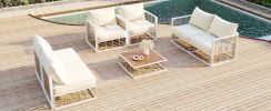 TOPMAX Modern Minimalist 7-Piece Metal Patio Sectional Sofa Set