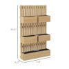 Outsunny 5 Box Raised Garden Bed with Trellis for Vine Flowers & Climbing Plants, 39" Tall Wall-Mounted Wood Planter Box Set with Adjustable Height