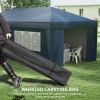 Outsunny 10' x 19.5' Pop Up Canopy Tent with Sidewalls, Height Adjustable Large Party Tent Event Shelter with Leg Weight Bags