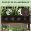 Outsunny Raised Garden Bed with Trellis for Climbing Plants, Vegetable, Grape Vines, Wood Planter with Legs