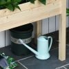 Outsunny Raised Garden Bed with Legs, 34" x 18" x 30", Elevated Wooden Planter Box, Self-Draining with Bed Liner for Vegetables, Herbs