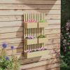 Outsunny 5 Box Raised Garden Bed with Trellis for Vine Flowers & Climbing Plants, 39" Tall Wall-Mounted Wood Planter Box Set with Adjustable Height
