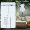 Outsunny Double-sided Patio Umbrella 9.5' Large Outdoor Market Umbrella with Push Button Tilt and Crank, 3 Air Vents and 12 Ribs, for Garden, Deck