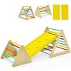 3 in 1 Wooden Set of 2 Triangle Climber with Ramp for Slid