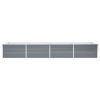 Garden Raised Bed Galvanized Steel 126"x31.5"x17.7" Gray