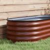 Outsunny 8' x 2' x 1.4' Galvanized Raised Garden Bed Kit, Outdoor Metal Elevated Planter Box with Safety Edging