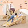 Wooden Climbing Toy Triangle Climber Set with Seesaw