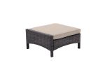 5 Piece Outdoor Patio Furniture Set,All Weather PE Rattan Conversation Chairs with Armrest and Removable Cushions
