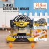 VEVOR 4-in-1 Baby Walker, Foldable Baby Activity Center on Wheels, Adjustable Height, Light, Steering Wheel