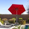 7.5FT Patio Umbrella, Outdoor Table Umbrella with Push Button Tilt and Crank