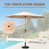9FT Patio Umbrella, Outdoor Table Umbrella with Push Button Tilt and Crank, UV Protection Waterproof Market Sun Umbrella with 8 Sturdy Ribs for Garden