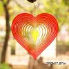 1Pack, 3D Rotating Wind Chime Wind Rotating Ornament Home Garden Decoration Red Heart Love Pendant 20CM/7.87in, Garden Patio Decoration