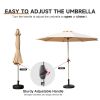 9FT Patio Umbrella, Outdoor Table Umbrella with Push Button Tilt and Crank, UV Protection Waterproof Market Sun Umbrella with 8 Sturdy Ribs for Garden
