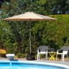 9FT Patio Umbrella, Outdoor Table Umbrella with Push Button Tilt and Crank, UV Protection Waterproof Market Sun Umbrella with 8 Sturdy Ribs for Garden