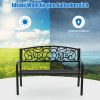 Garden Bench with Elegant Bronze Finish and Durable Metal Frame