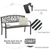 Garden Bench with Elegant Bronze Finish and Durable Metal Frame