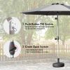 10FT Patio Umbrella, Outdoor Table Umbrella with Push Button Tilt and Crank