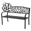 Garden Bench with Elegant Bronze Finish and Durable Metal Frame