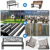 Garden Bench with Elegant Bronze Finish and Durable Metal Frame